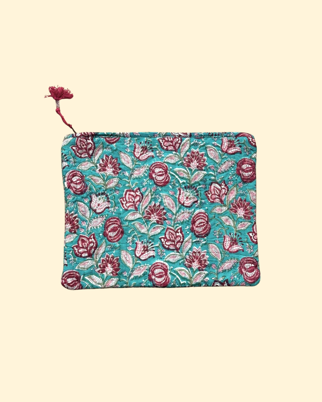 Pochette fleurie Bleue