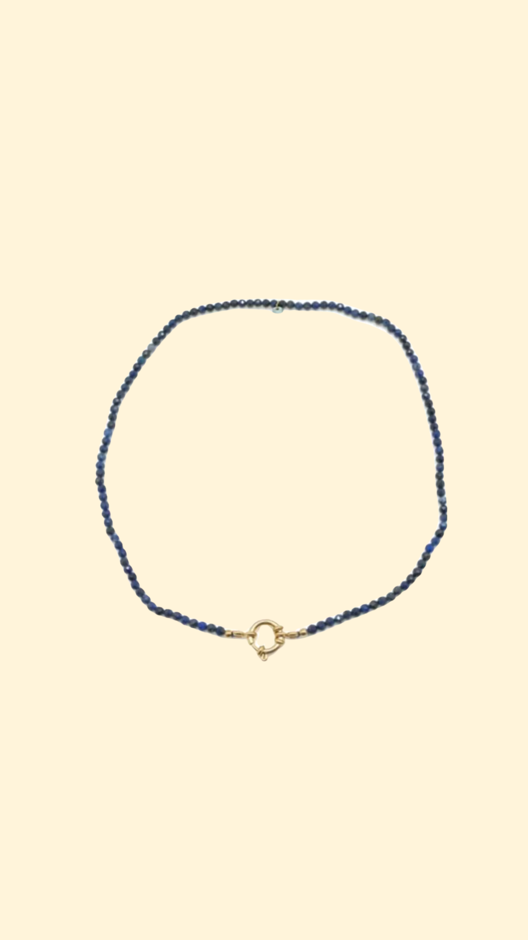 Collier court Bleu