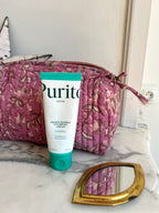 Trousse de toilette fleurie Rose