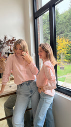 Blouse rayée à volants