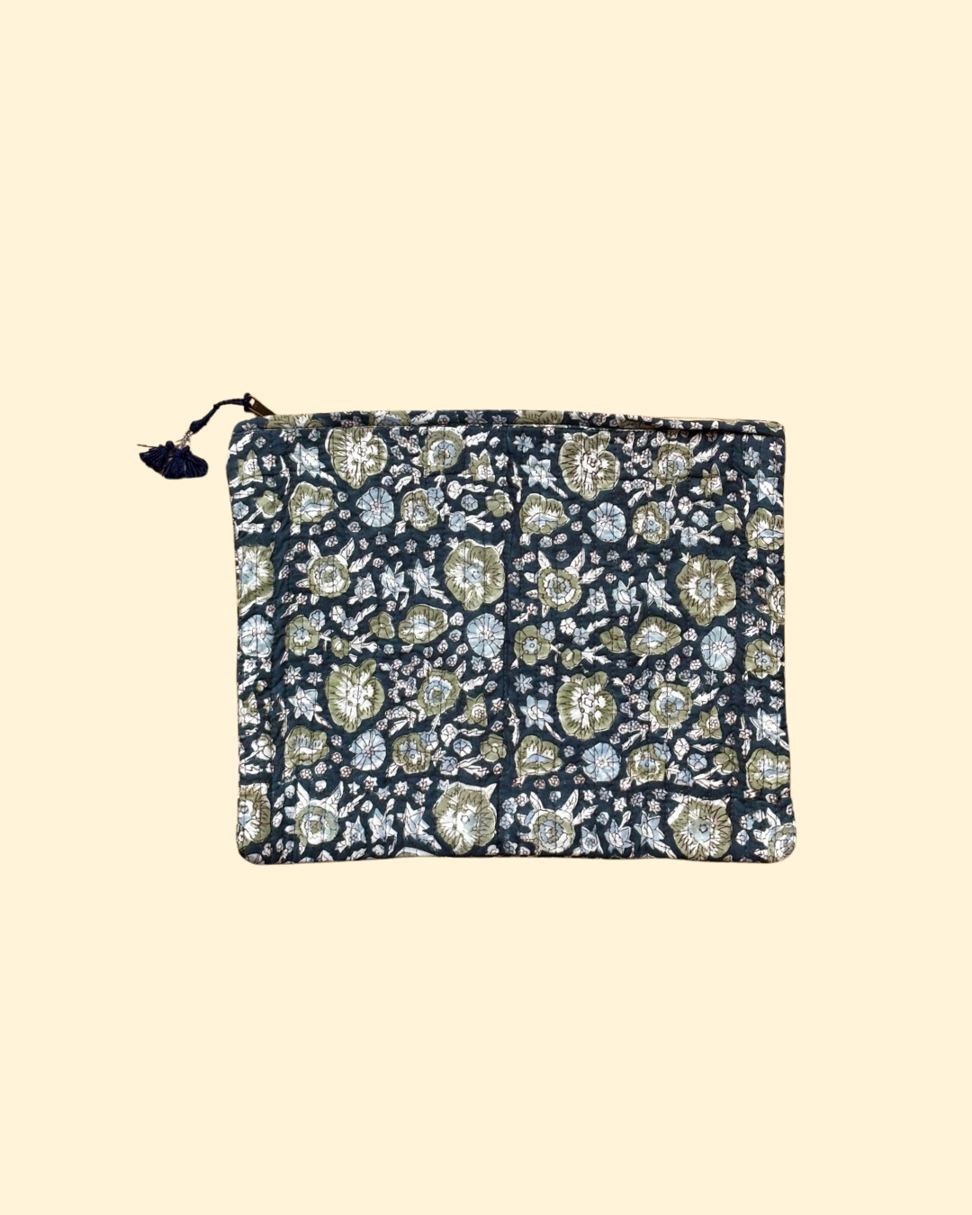 Pochette fleurie Noire