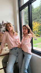 Blouse rayée à volants