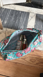 Trousse de toilette fleurie Bleue