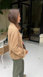 Veste en velours côtelé zippée