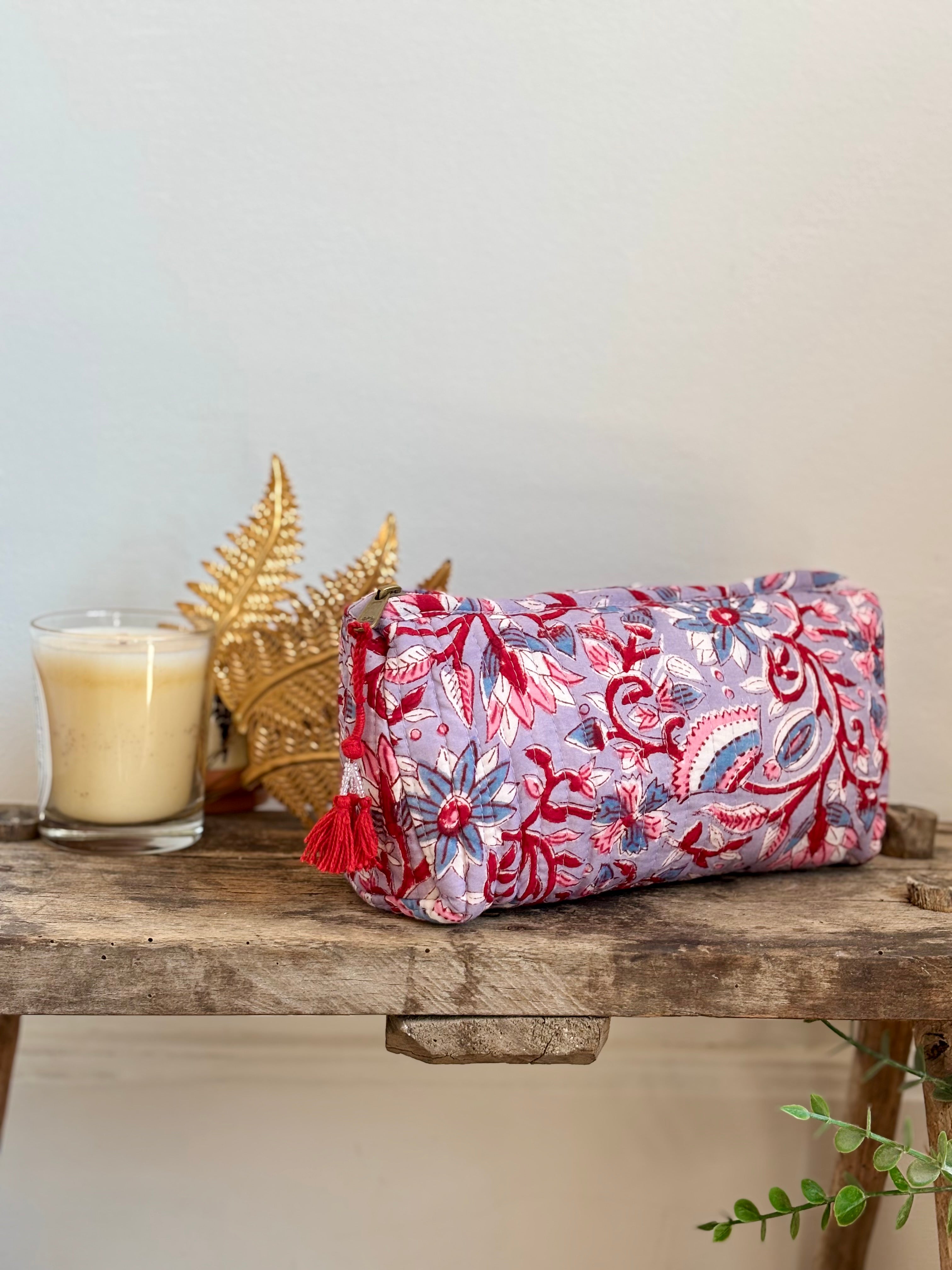Trousse fleurie Lila