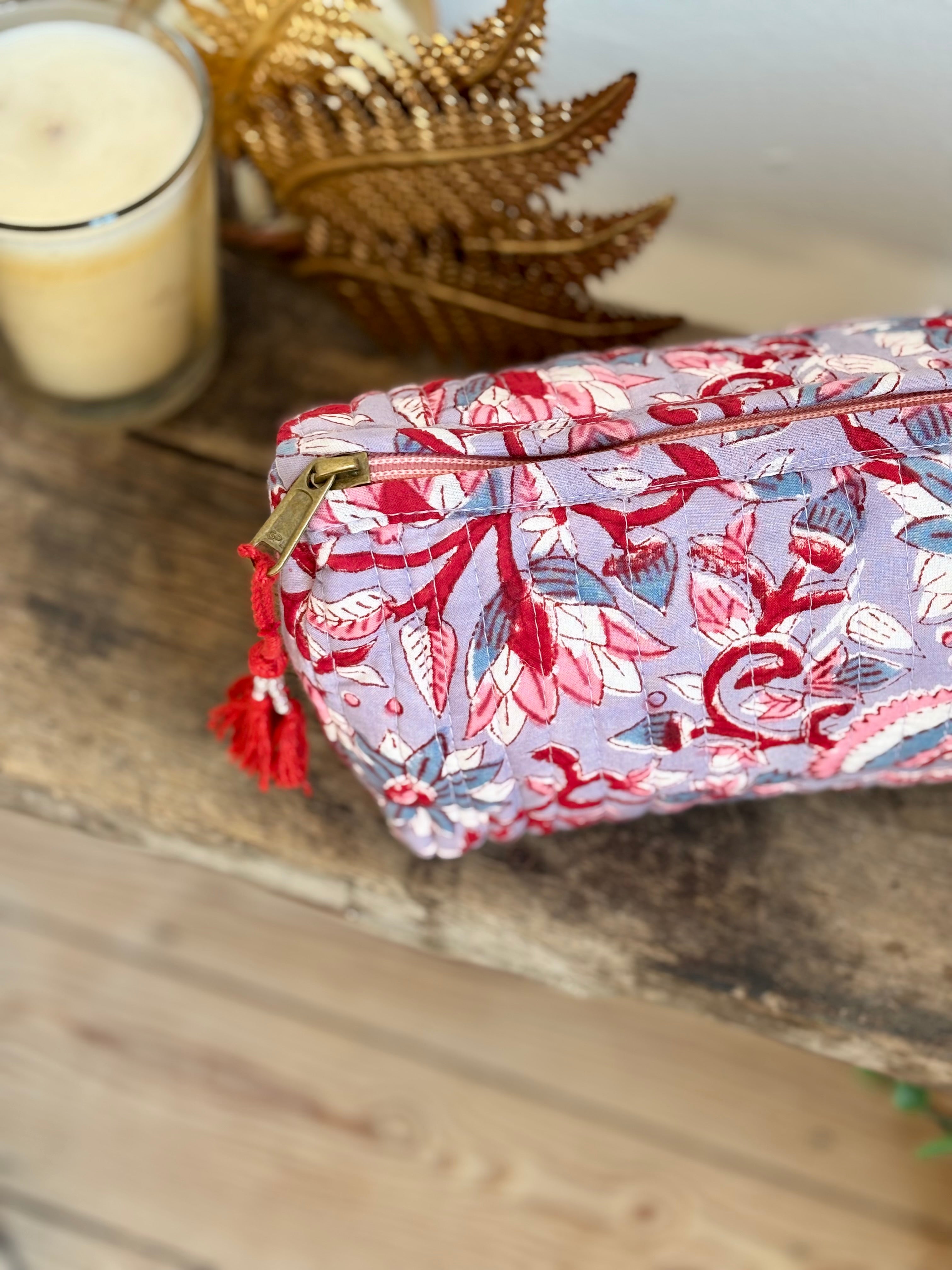 Trousse fleurie Lila
