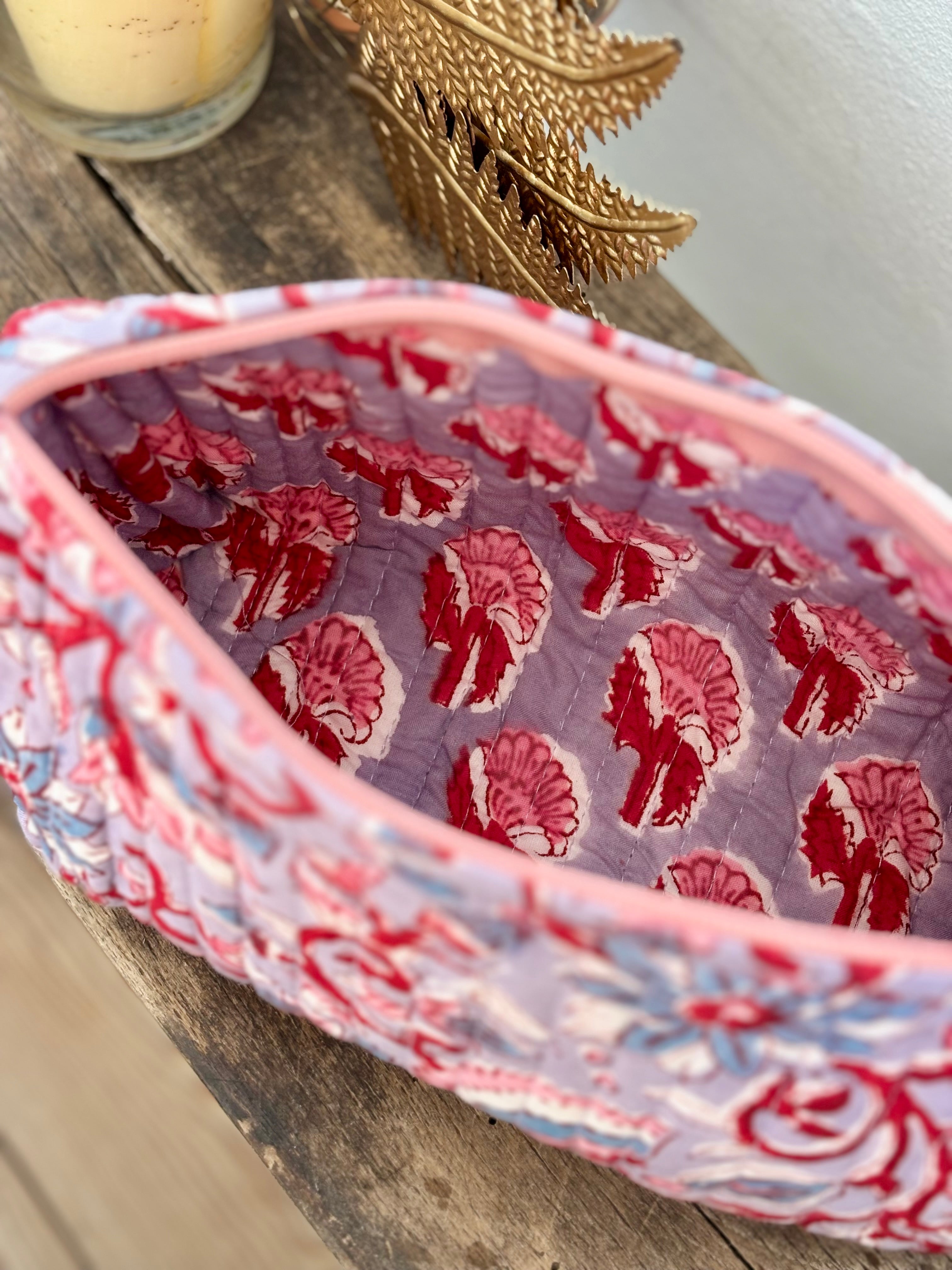 Trousse fleurie Lila