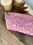 Trousse fleurie Rose