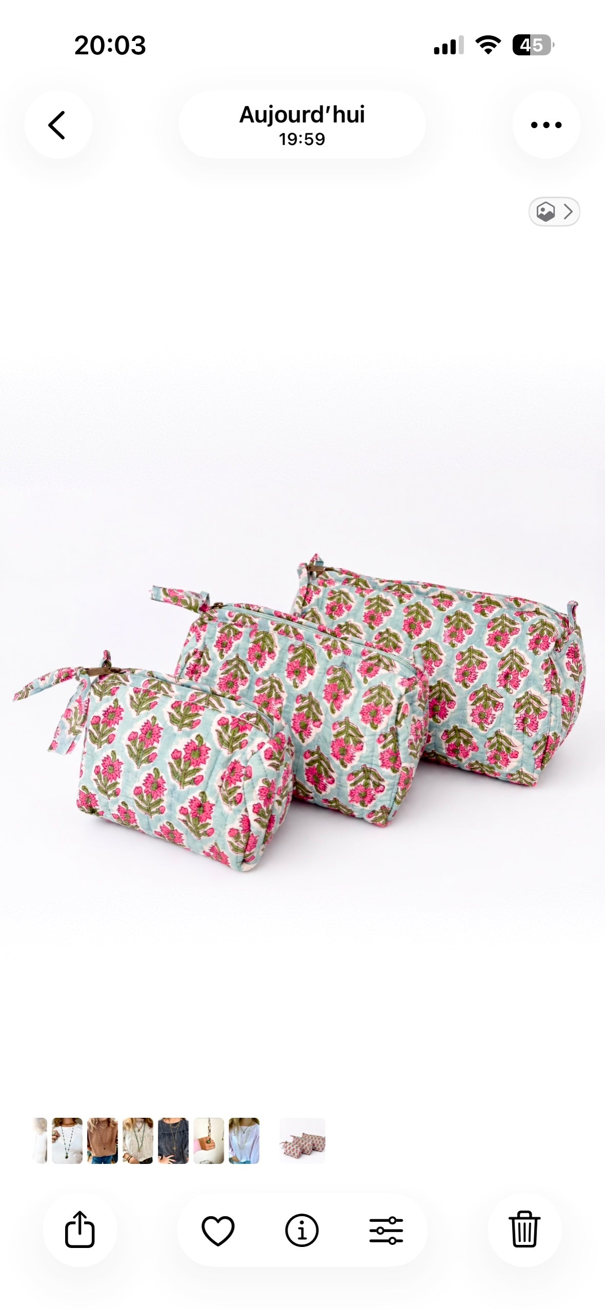 Trousse de toilette Turquoise