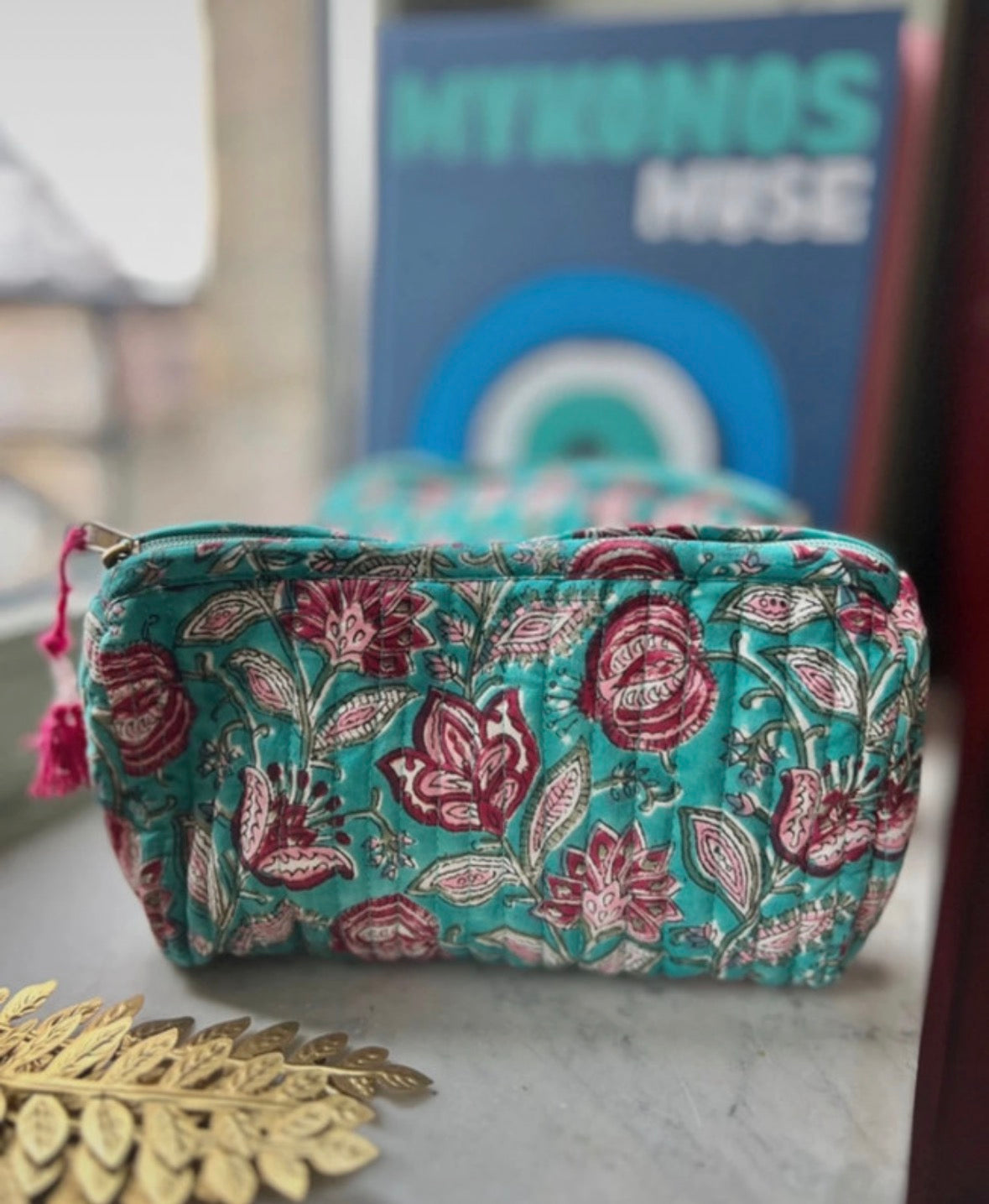 Trousse fleurie Bleue