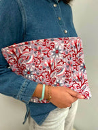 Pochette fleurie Lila